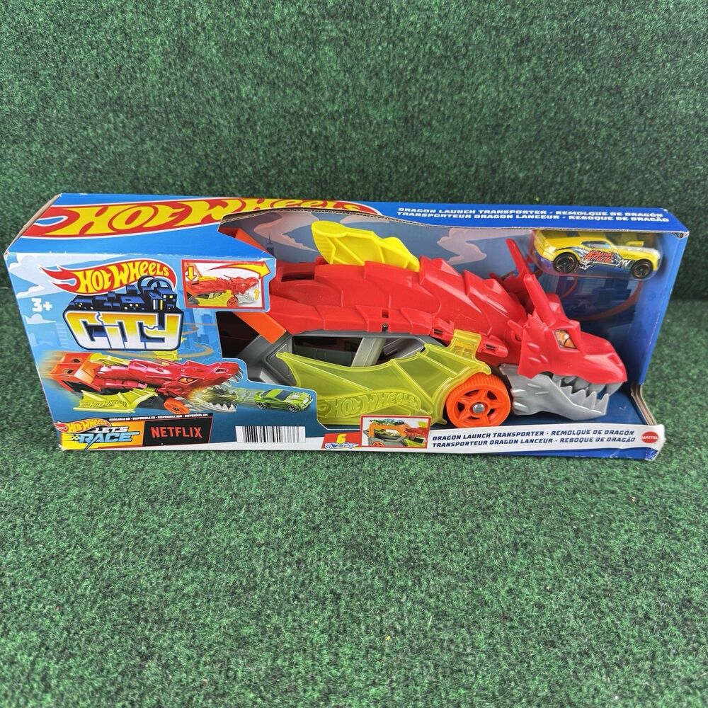 Hot Wheels City Dragon Launch Transporter 1 Vehicle New